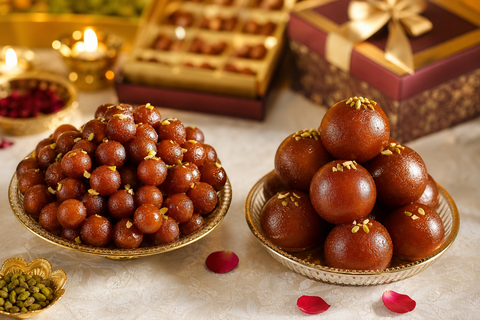 Mini gulab jamun compared with regular gulab jamun for events and gifts
